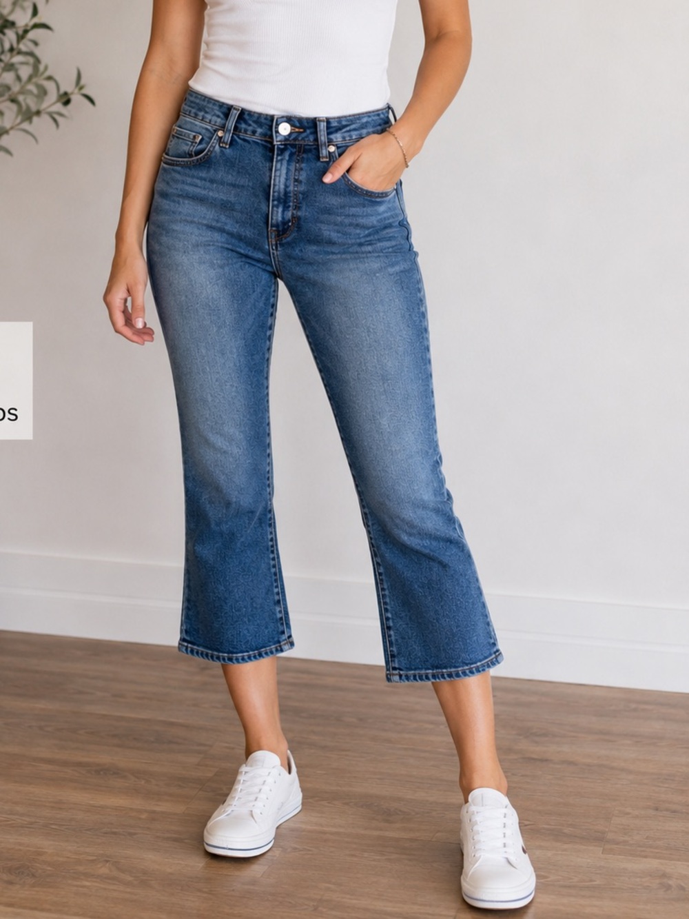 LOFT Mid-Wash Blue Ankle Jeans slight flare women’s petite 26 (2)